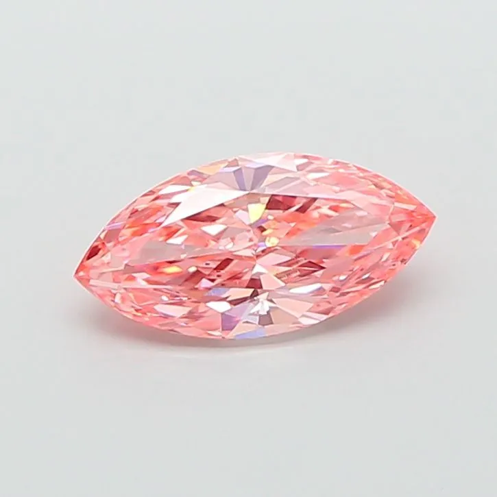 1.59ct MARQUISE Fancy Vivid Pink VVS2 Coloured Lab diamond