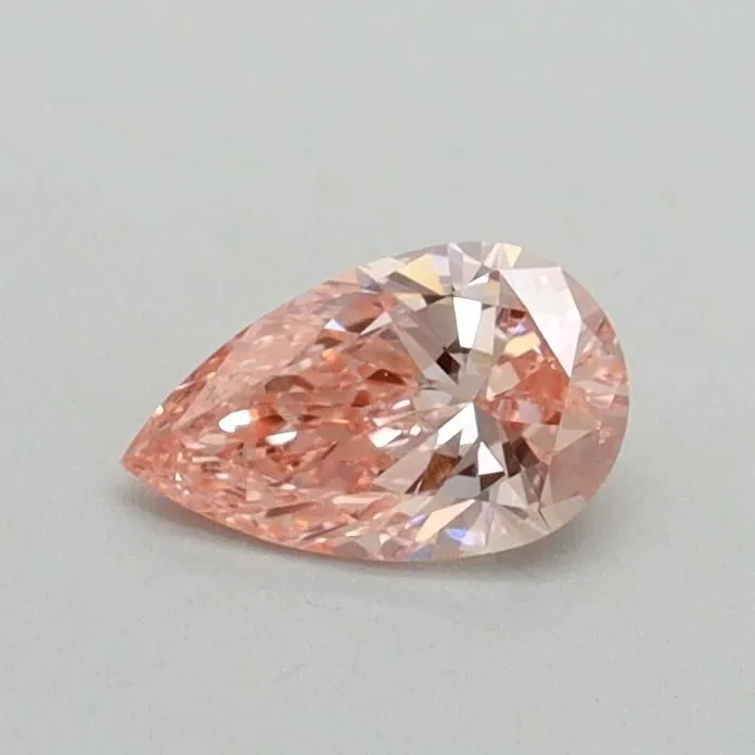 0.34ct PEAR Fancy Vivid Pink VVS2 Coloured Lab diamond