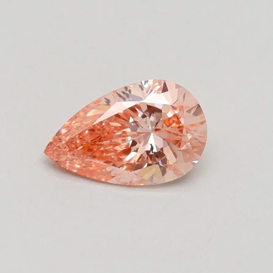0.56ct PEAR Fancy Intense Pink SI1 Coloured Lab diamond