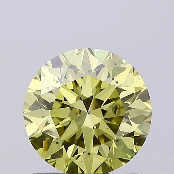 1.2ct ROUND Fancy Yellow SI2 Coloured Lab diamond