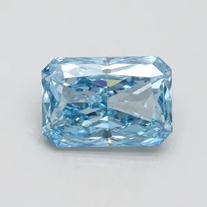 1.03ct RADIANT Fancy Vivid Blue VS1 Coloured Lab diamond