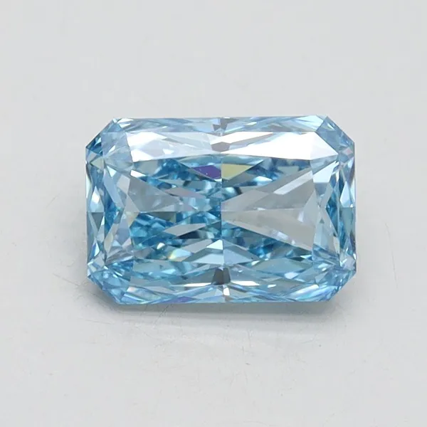 1.03ct RADIANT Fancy Vivid Blue VS1 Coloured Lab diamond