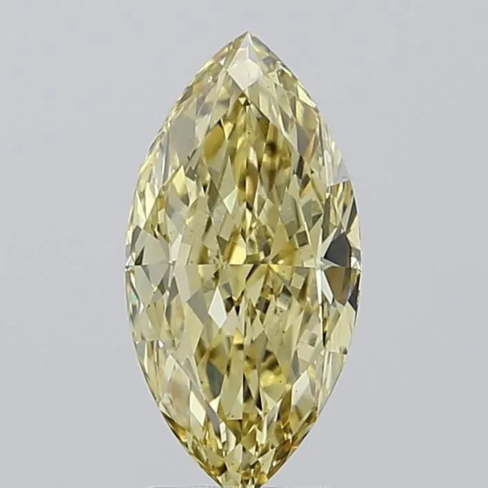 2.55ct MARQUISE Fancy Yellow VS2 Coloured Lab diamond