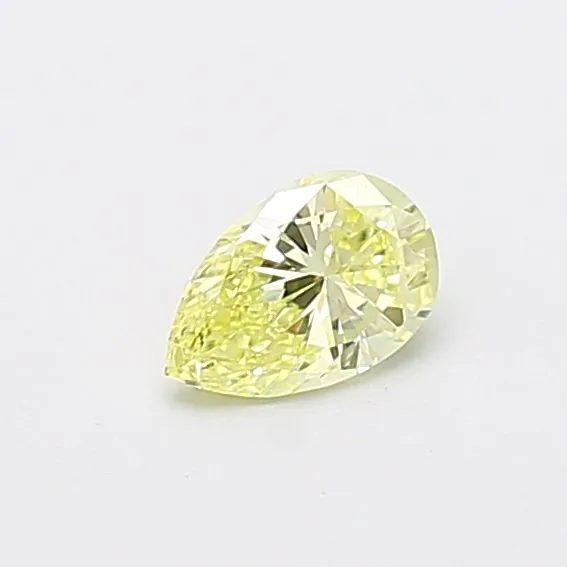0.44ct PEAR Fancy Yellow VS1 Coloured Lab diamond