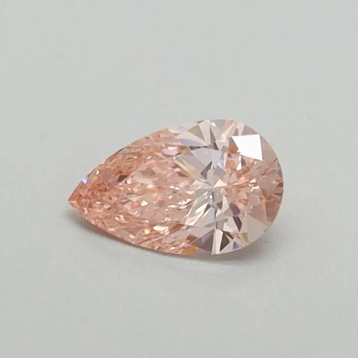 0.30ct PEAR Fancy Intense Pink VVS2 Coloured Lab diamond