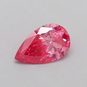0.32ct PEAR Fancy Vivid Pink VS1 Coloured Lab diamond