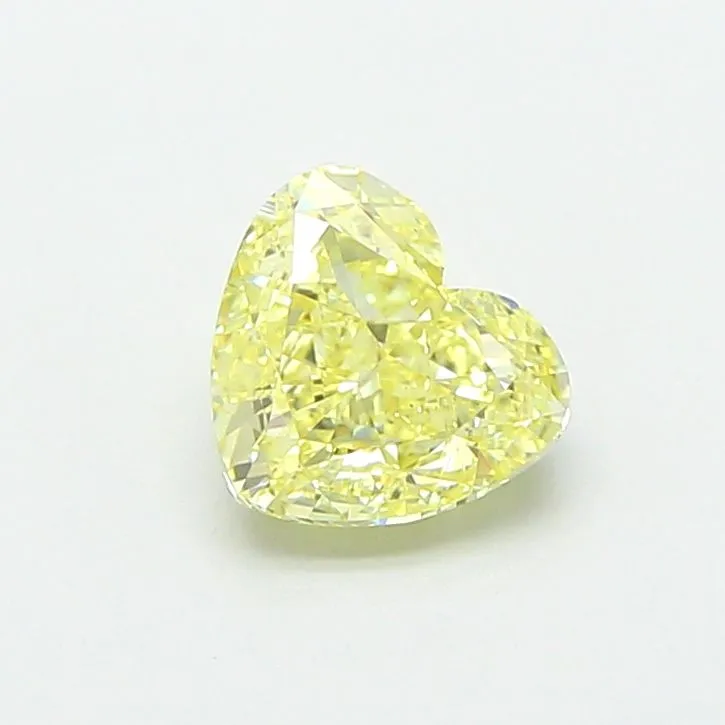 1.01ct HEART Fancy Yellow VS1 Coloured Lab diamond