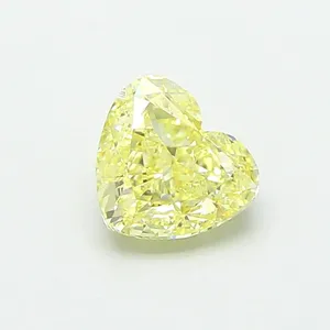 1.01ct HEART Fancy Yellow VS1 Coloured Lab diamond