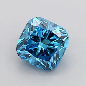 1.03ct CUSHION Fancy Vivid Blue VVS2 Coloured Lab diamond