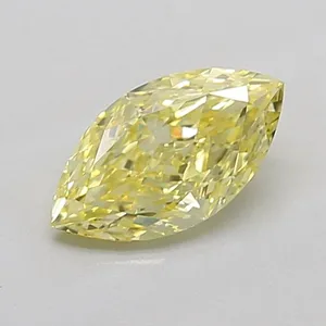 1.1ct MARQUISE Fancy Intense Yellow VS1 Coloured Lab diamond