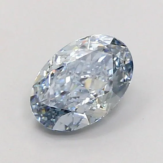 1.01ct OVAL Fancy Light Gray Blue VVS2 Coloured Lab diamond