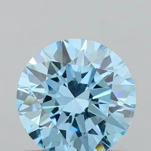 0.66ct ROUND Fancy Vivid Blue VVS1 Coloured Lab diamond