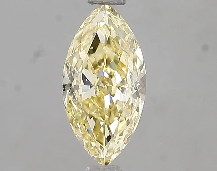 1.00ct MARQUISE Fancy Intense Yellow VS2 Coloured Lab diamond