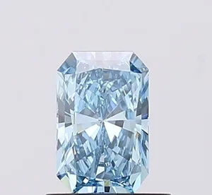 0.73ct RADIANT Fancy Vivid Blue VS1 Coloured Lab diamond