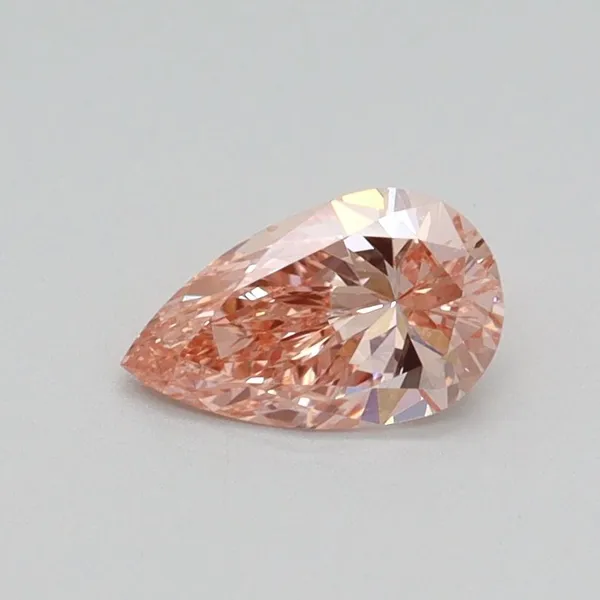 0.52ct PEAR Fancy Intense Pink VVS2 Coloured Lab diamond