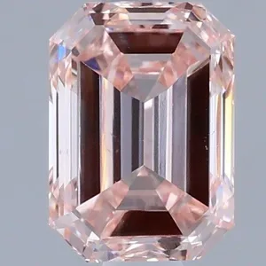 0.72ct EMERALD Fancy Pink VS2 Coloured Lab diamond