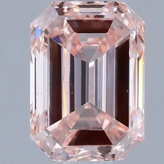 0.72ct EMERALD Fancy Pink VS2 Coloured Lab diamond