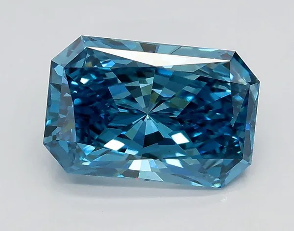 1.43ct RADIANT Fancy Vivid Blue VS1 Coloured Lab diamond