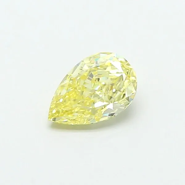 0.59ct PEAR Fancy Yellow VS1 Coloured Lab diamond