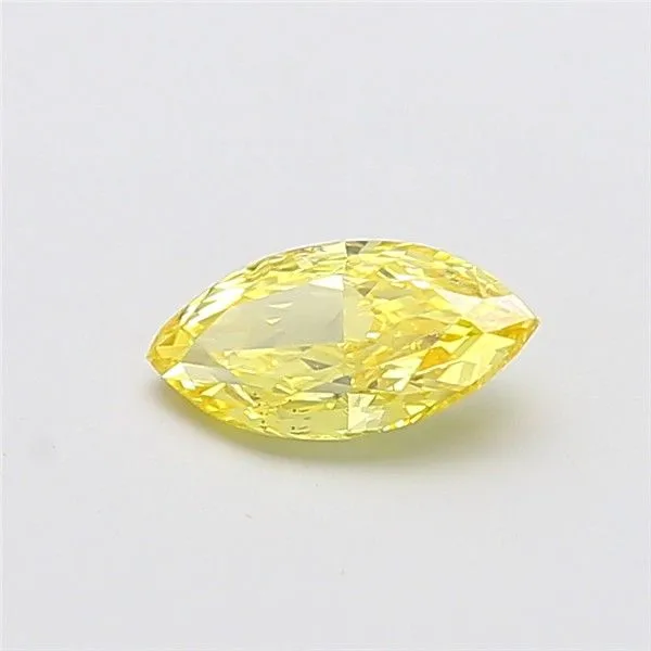1.00ct MARQUISE Fancy Vivid Yellow VS2 Coloured Lab diamond