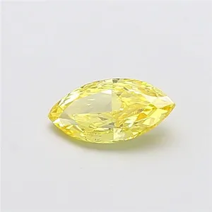 1ct MARQUISE Fancy Vivid Yellow VS2 Coloured Lab diamond