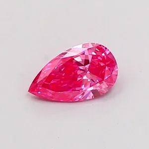 0.37ct PEAR Fancy Vivid Pink VVS2 Coloured Lab diamond