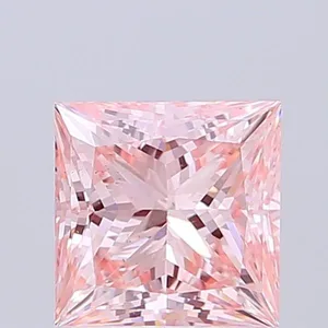 2.04ct PRINCESS Fancy Intense Pink VS1 Coloured Lab diamond