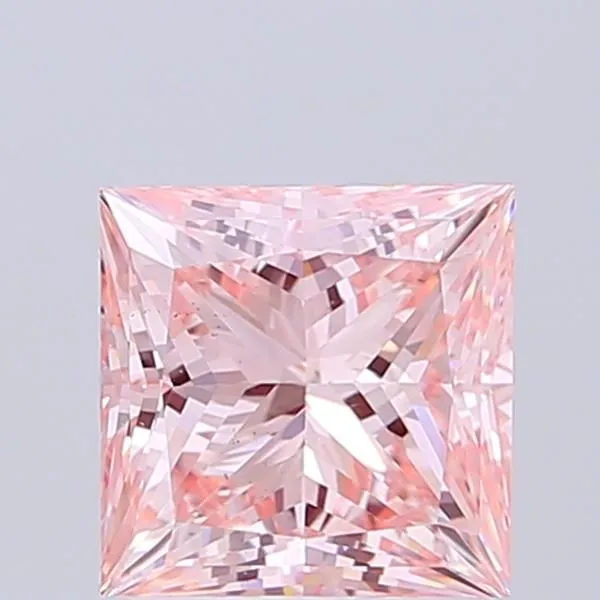 2.04ct PRINCESS Fancy Intense Pink VS1 Coloured Lab diamond
