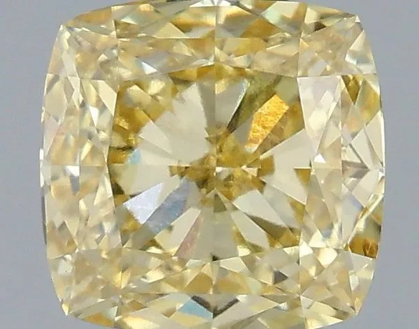 1.04ct CUSHION Fancy Yellow VVS2 Coloured Lab diamond