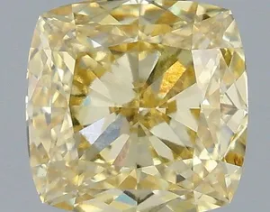 1.04ct CUSHION Fancy Yellow VVS2 Coloured Lab diamond