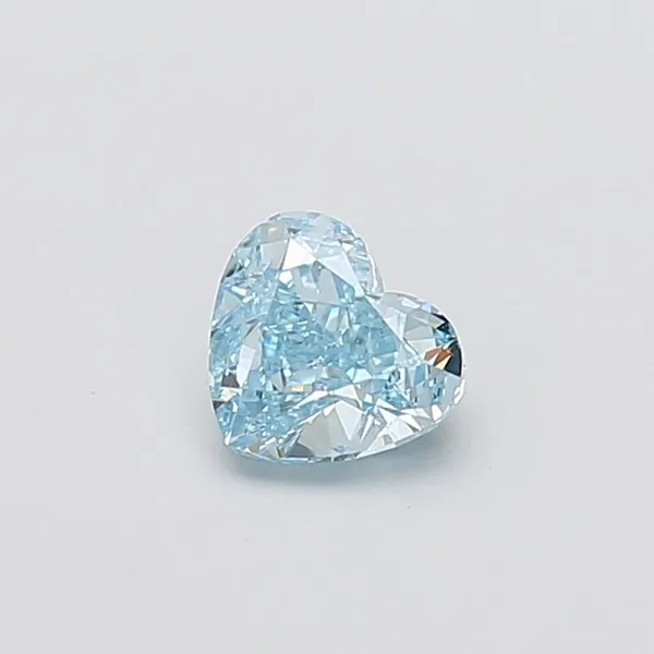 1ct HEART Fancy Vivid Blue VVS2 Coloured Lab diamond