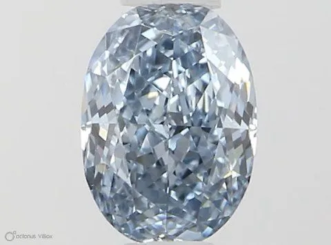 0.33ct OVAL Fancy Vivid Blue VS1 Coloured Lab diamond