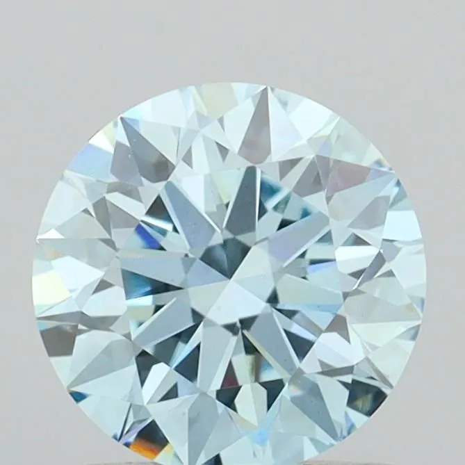 1.07ct ROUND Fancy Intense Blue VVS2 Coloured Lab diamond