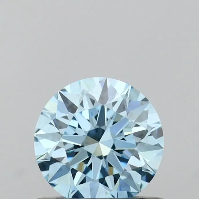 0.55ct ROUND Fancy Vivid Blue VVS2 Coloured Lab diamond