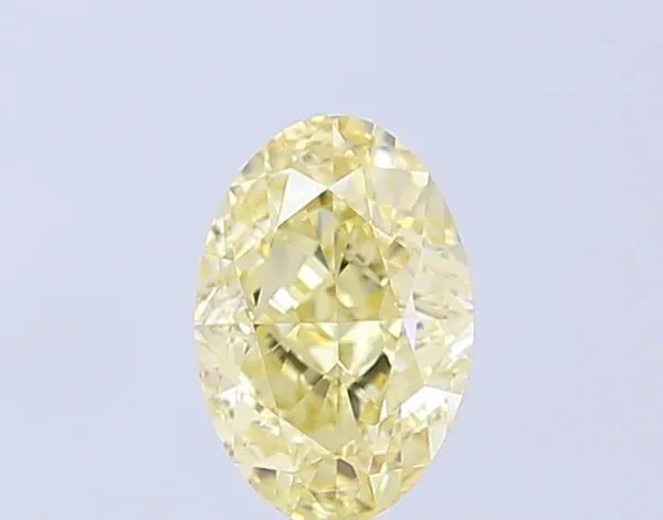 1.14ct OVAL Fancy Light Yellow VVS2 Coloured Lab diamond