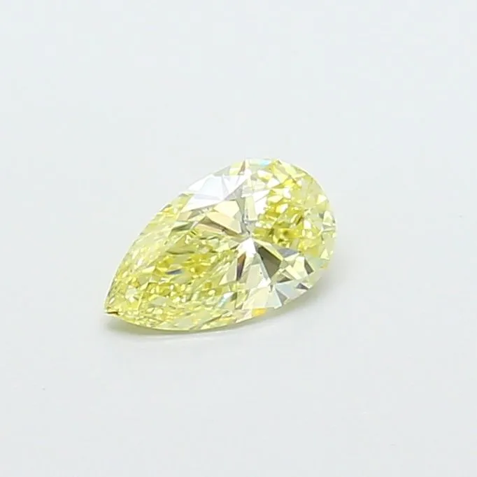 0.43ct PEAR Fancy Yellow VS1 Coloured Lab diamond