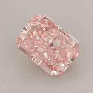 0.81ct RADIANT Fancy Vivid Pink VS1 Coloured Lab diamond