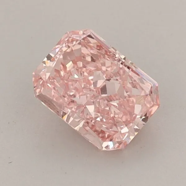 0.81ct RADIANT Fancy Vivid Pink VS1 Coloured Lab diamond
