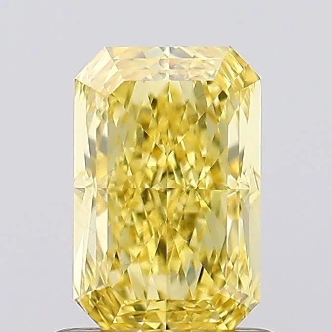 1.00ct RADIANT Fancy Vivid Yellow VS1 Coloured Lab diamond
