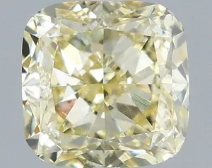 1.1ct CUSHION Fancy Light Yellow VS1 Coloured Lab diamond
