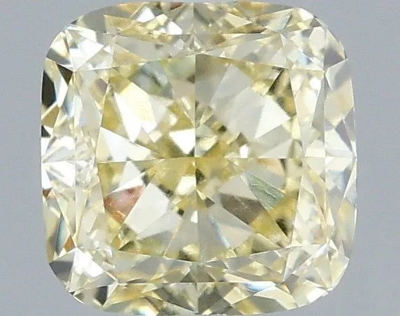 1.1ct CUSHION Fancy Light Yellow VS1 Coloured Lab diamond