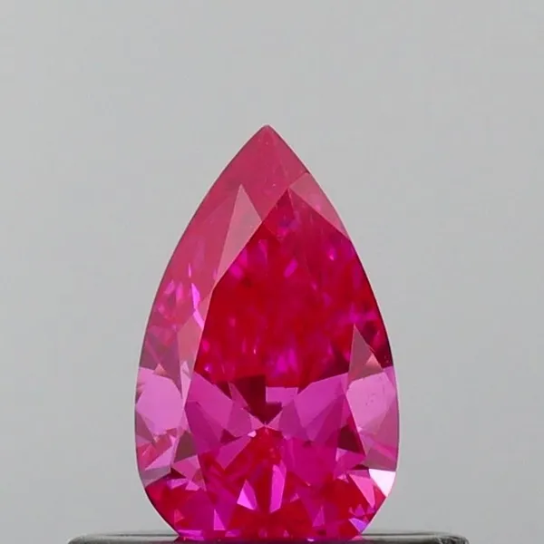 0.36ct PEAR Fancy Vivid Pink VS2 Coloured Lab diamond