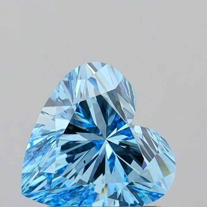 1.57ct HEART Fancy Vivid Blue VS2 Coloured Lab diamond