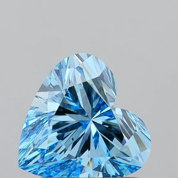 1.57ct HEART Fancy Vivid Blue VS2 Coloured Lab diamond