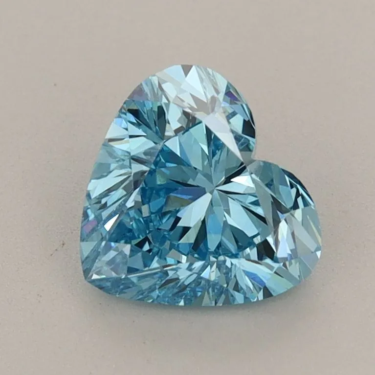 1.21ct HEART Fancy Vivid Blue VS1 Coloured Lab diamond