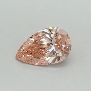 0.3ct PEAR Fancy Vivid Pink SI1 Coloured Lab diamond