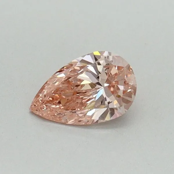 0.3ct PEAR Fancy Vivid Pink SI1 Coloured Lab diamond
