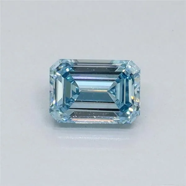 0.31ct EMERALD Fancy Intense Blue VS1 Coloured Lab diamond