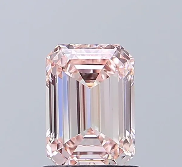 1.27ct EMERALD Fancy Intense Pink VVS2 Coloured Lab diamond