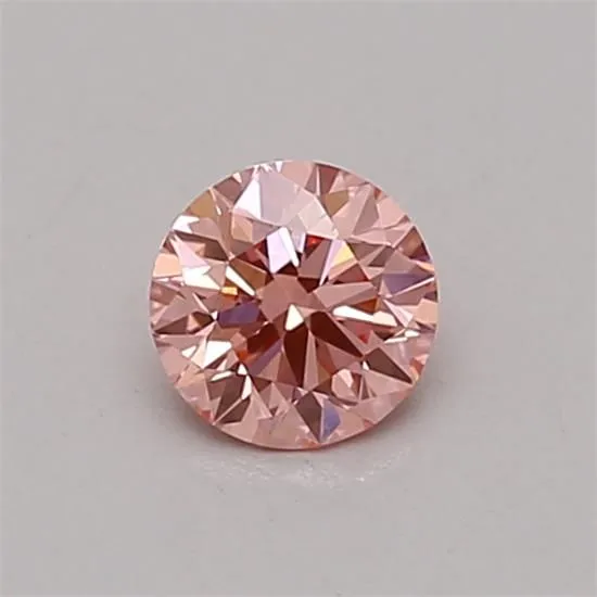 0.31ct ROUND Fancy Vivid Pink VVS2 Coloured Lab diamond